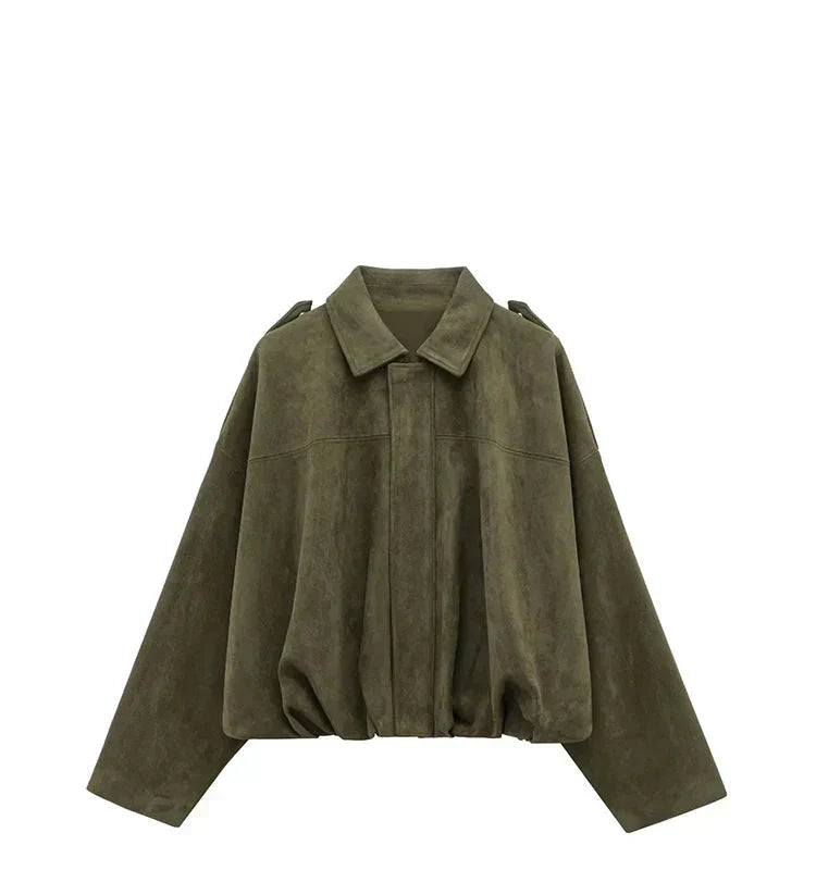 Ruby Elegant Suede Loose Jacket