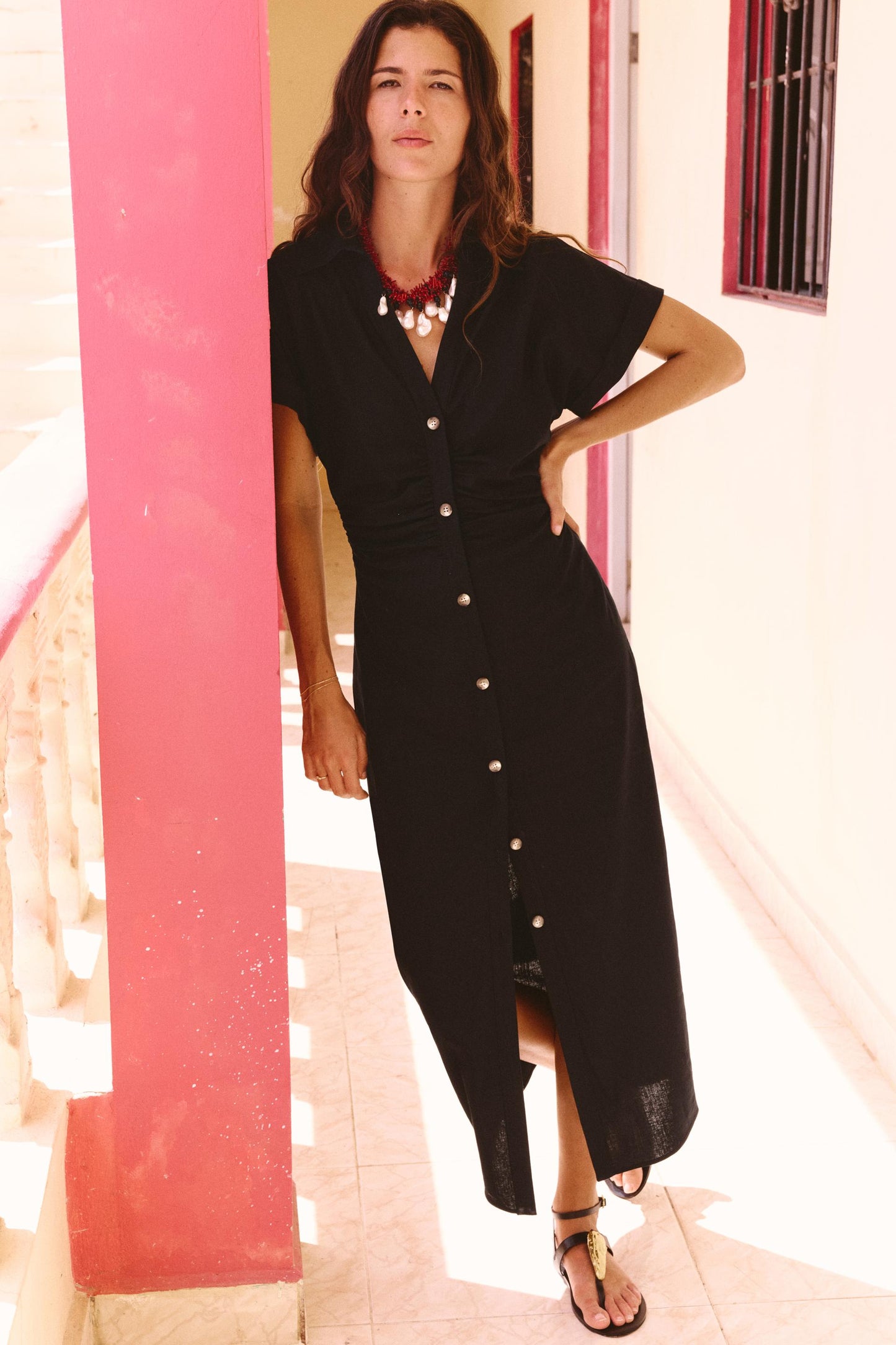 Sofia Denim Midi dress