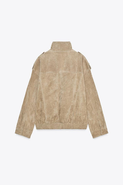 Marble Sand Suede Jacket