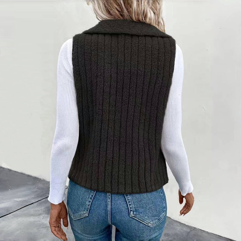 Casual Cardigan In Solid Color