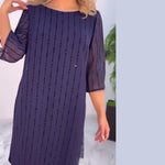 Pleated Solid Color Dress