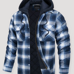 Checkered Flannel Jacket With Hood