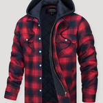 Checkered Flannel Jacket With Hood