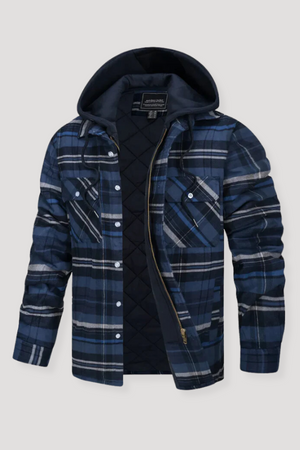 Checkered Flannel Jacket With Hood