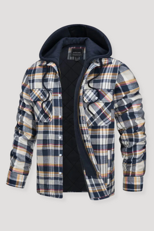 Checkered Flannel Jacket With Hood