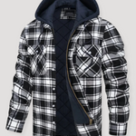 Checkered Flannel Jacket With Hood