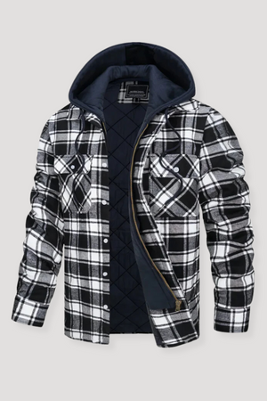 Checkered Flannel Jacket With Hood