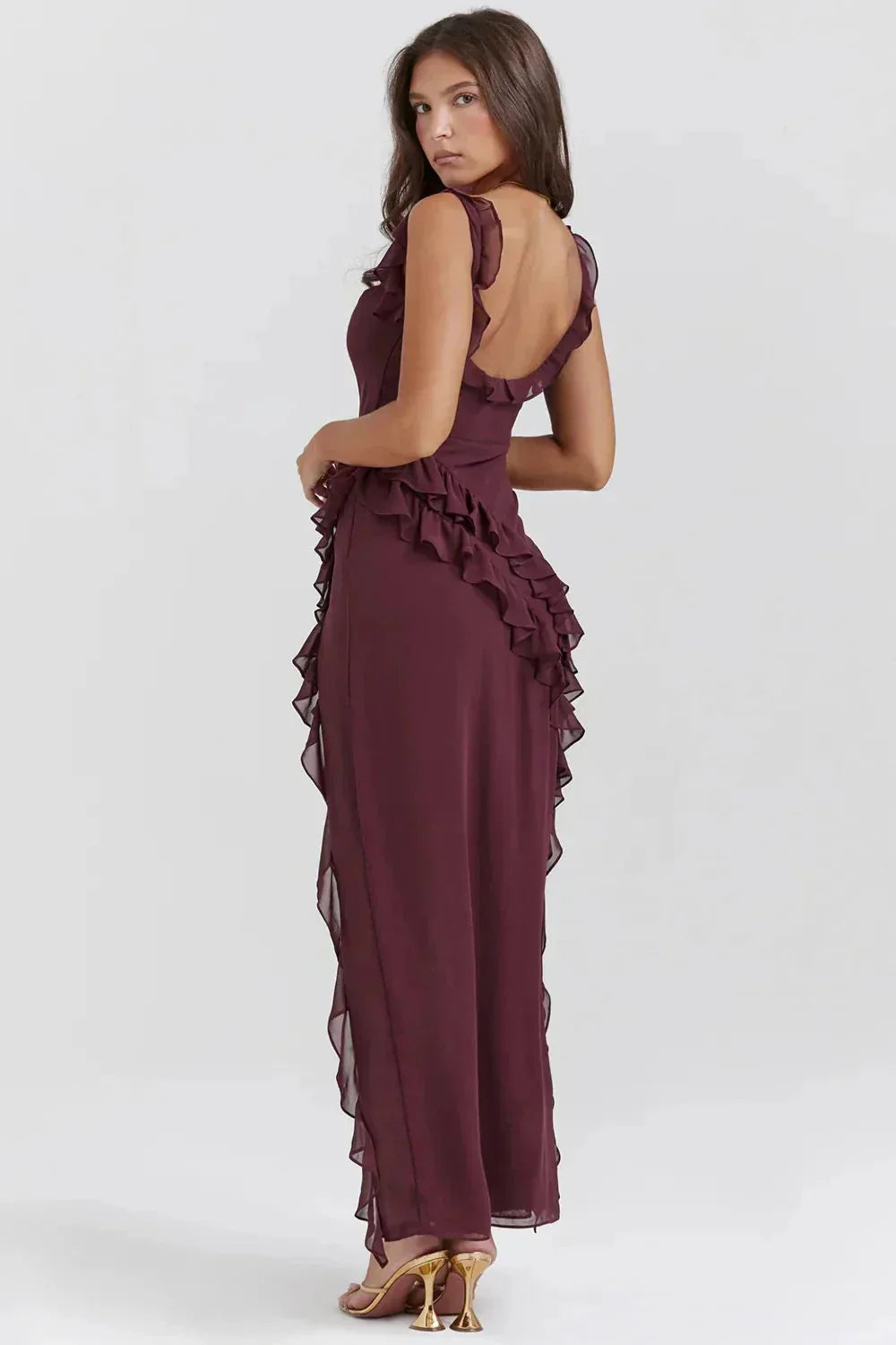 CYNTHIA| RUFFLED MAXI DRESS