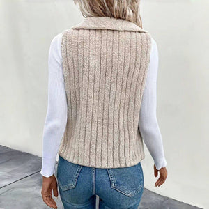 Casual Cardigan In Solid Color