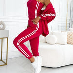 Women's Three-Piece Set with Baseball Jacket & Pants