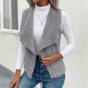 Casual Cardigan In Solid Color