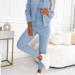 Women's Three-Piece Set with Baseball Jacket & Pants