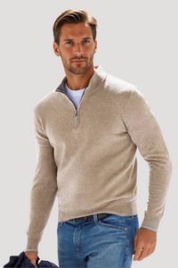 Cotton Half-Zip Sweater