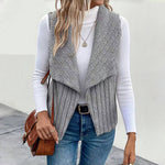 Casual Cardigan In Solid Color