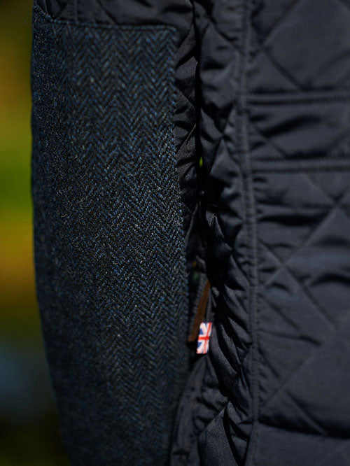 Stepp Jacket With Harris Tweed Details Blue