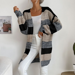 Patchwork Knitted Long Sweater