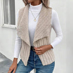 Casual Cardigan In Solid Color