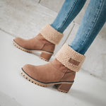 Léa | Thick Heeled Plush Lined Boots