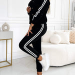 Women's Three-Piece Set with Baseball Jacket & Pants