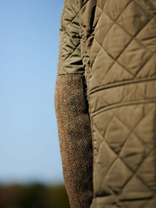 Stepp Jacket With Harris Tweed Details Green