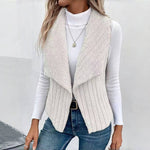 Casual Cardigan In Solid Color