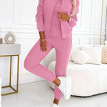 Women's Three-Piece Set with Baseball Jacket & Pants