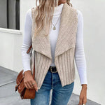 Casual Cardigan In Solid Color