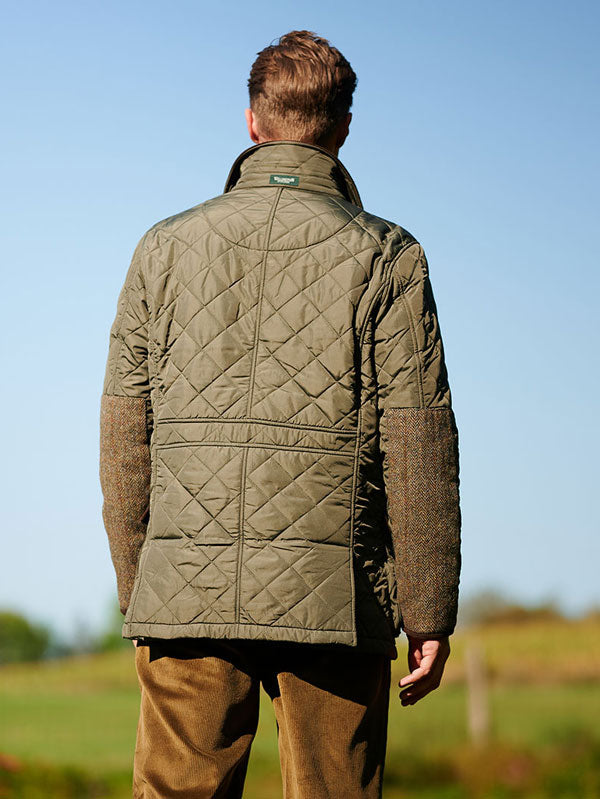 Stepp Jacket With Harris Tweed Details Green