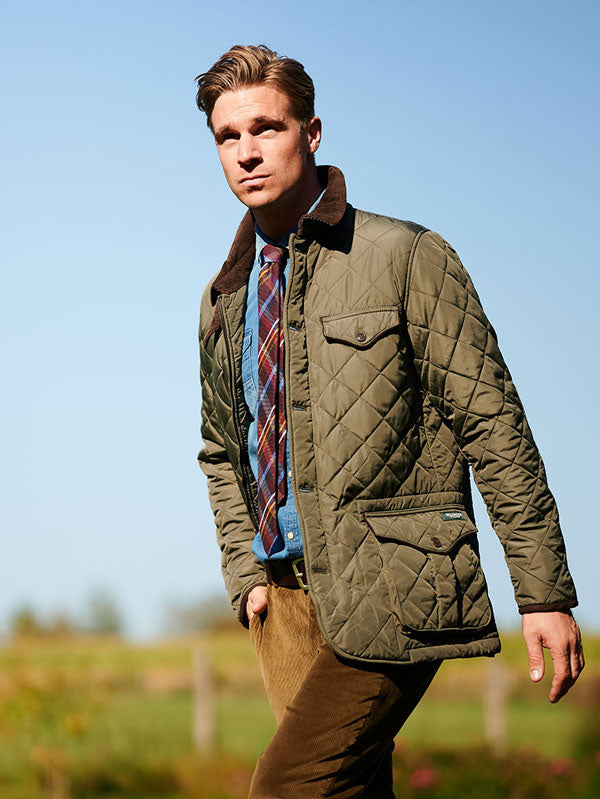 Stepp Jacket With Harris Tweed Details Green