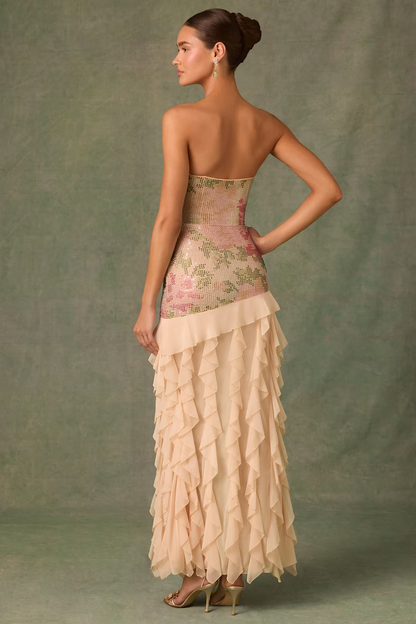 Monica Embellished Rose Gown
