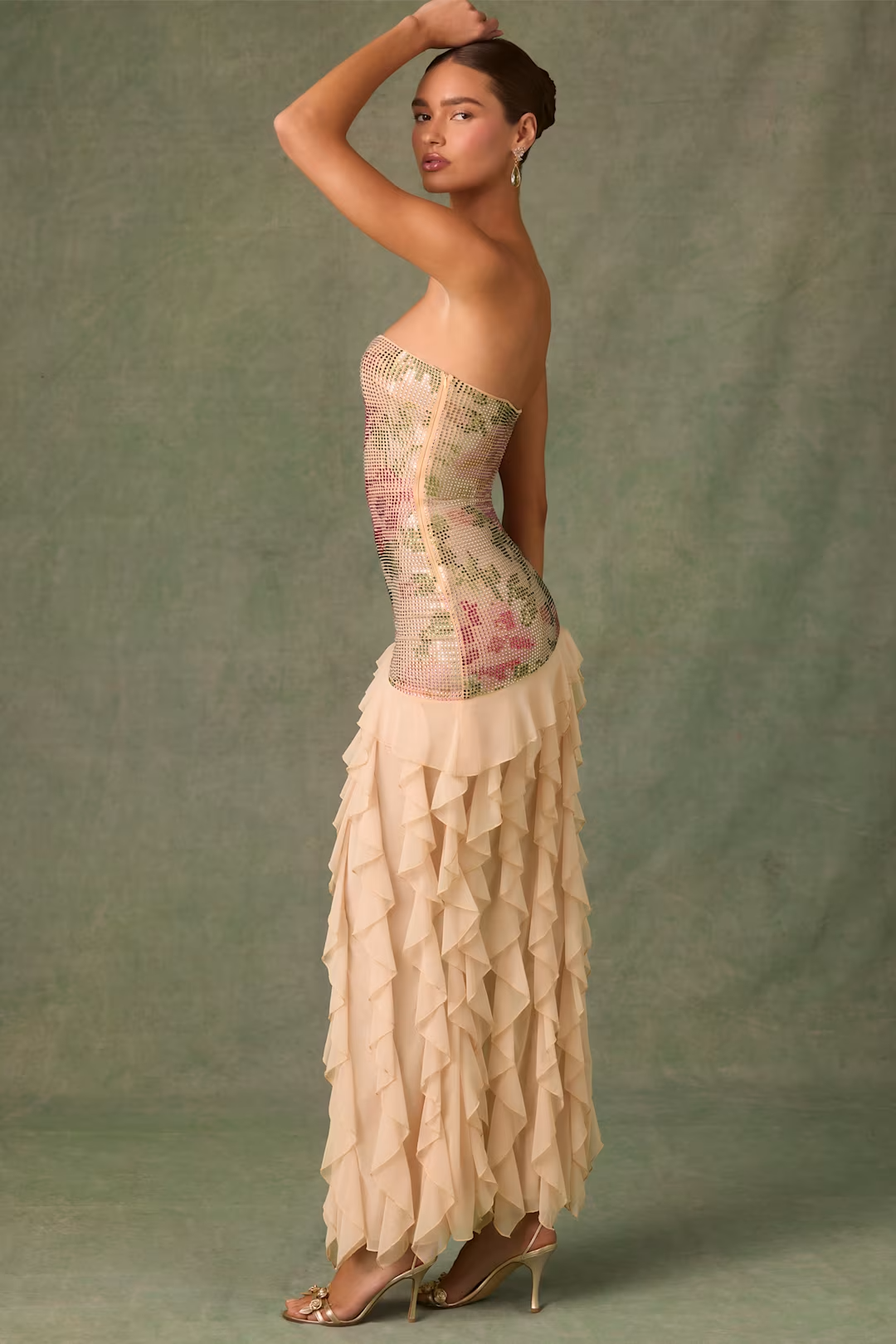 Monica Embellished Rose Gown