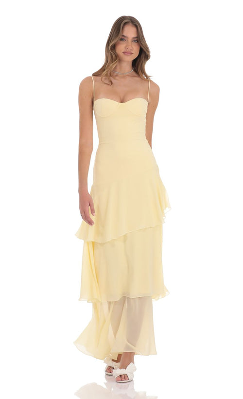 Mara Long Ruffle Maxi Dress