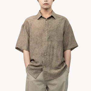 Bayside Soft Linen Camp Collar Shirt