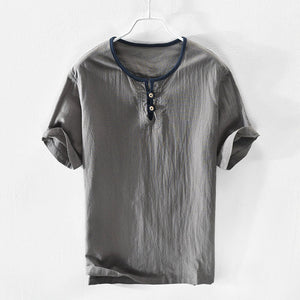 Marco Tosca Cotton Linen Short Sleeve Shirt