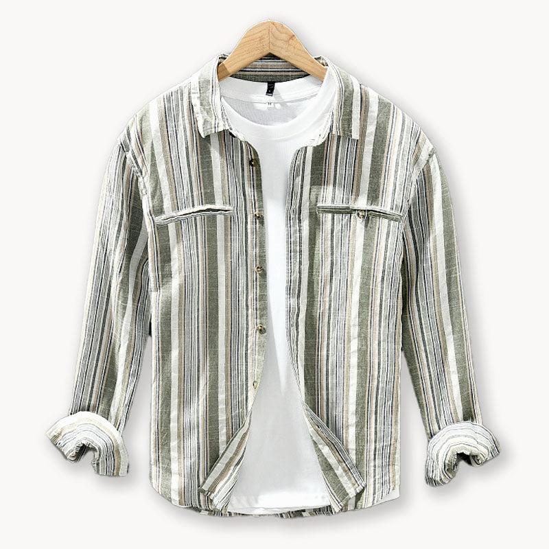 Sunset Stripe Harmony Linen Shirt