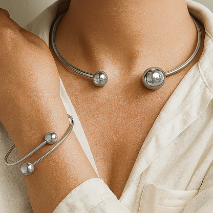 Minimalist Collar & Cuff Bracelet Set