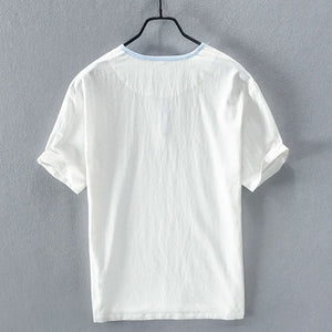 Marco Tosca Cotton Linen Short Sleeve Shirt