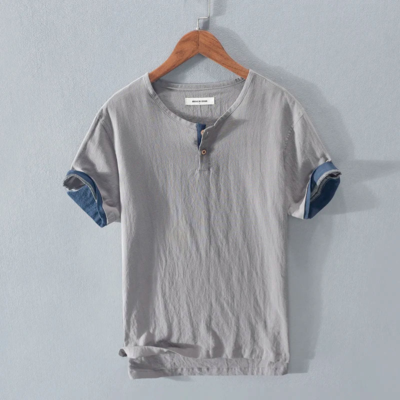 Toshiro Cotton Linen Short Sleeve Shirt