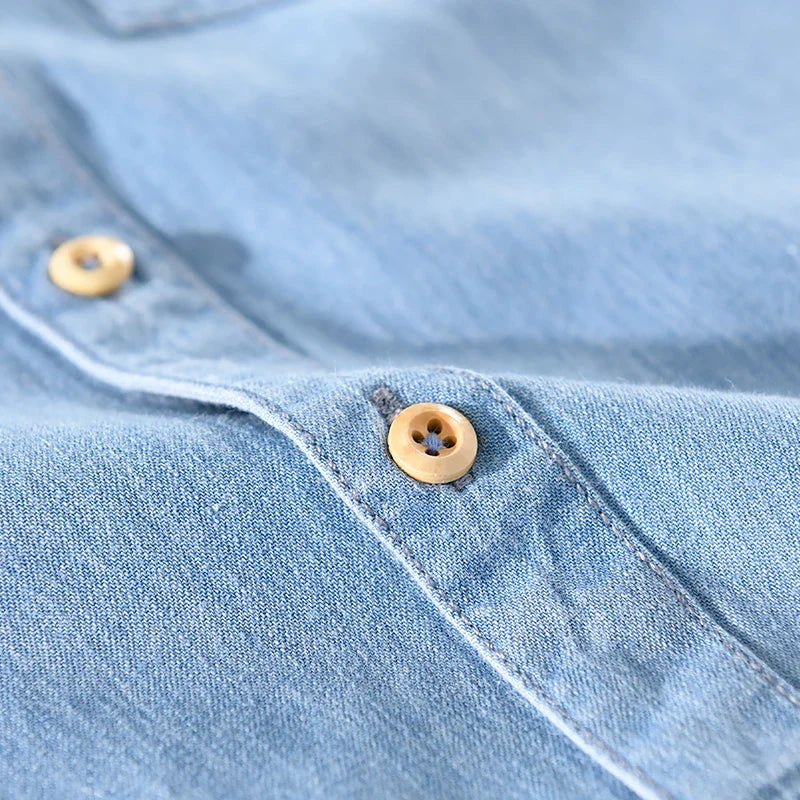 Alessandro Pietra 100% Cotton Denim Shirt