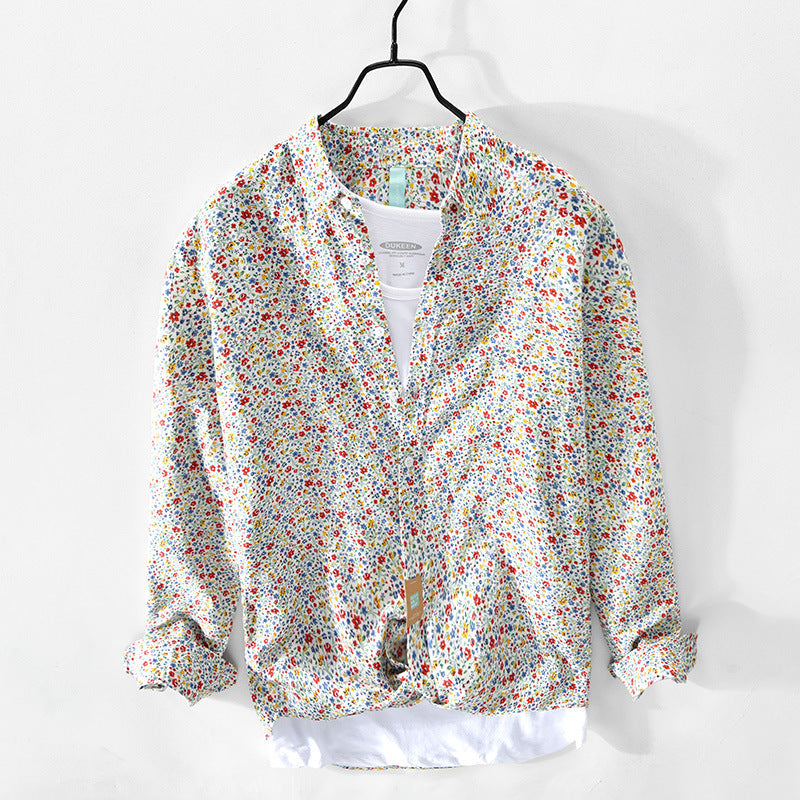 Oliver Romano Floral Linen Shirt