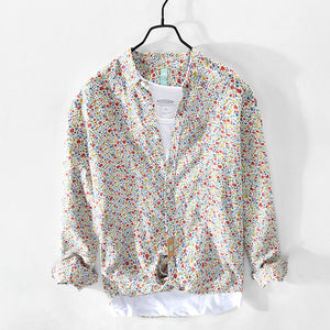 Oliver Romano Floral Linen Shirt