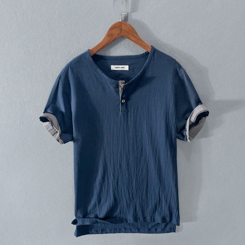 Toshiro Cotton Linen Short Sleeve Shirt