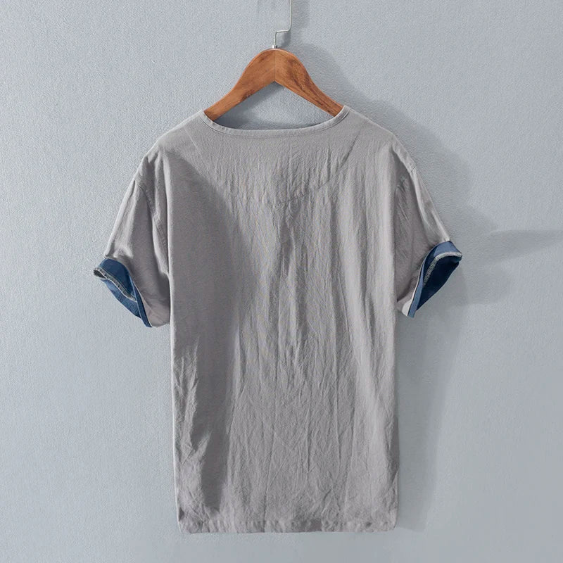 Toshiro Cotton Linen Short Sleeve Shirt