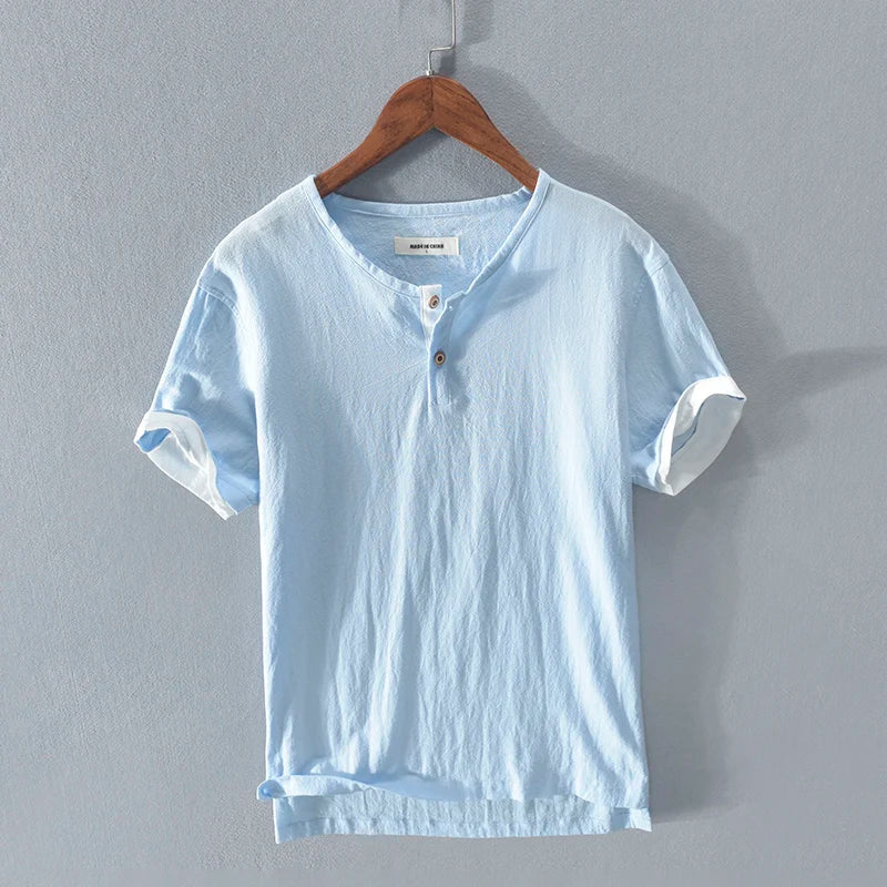 Toshiro Cotton Linen Short Sleeve Shirt