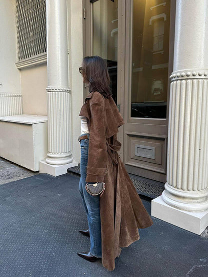 Molly suéde trenchcoat