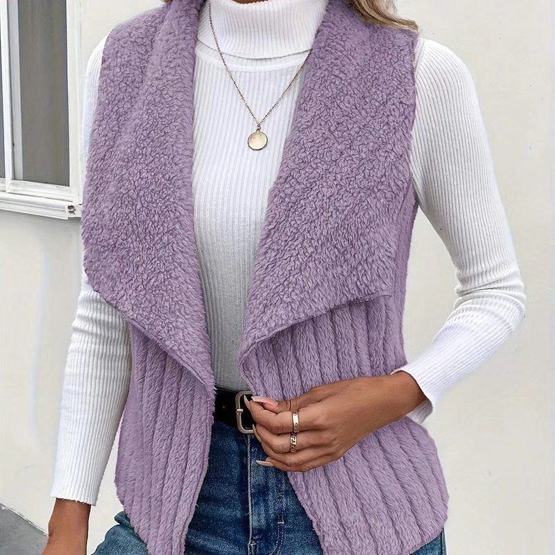 Casual Cardigan In Solid Color