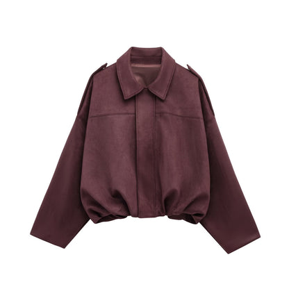 Ruby Elegant Suede Loose Jacket