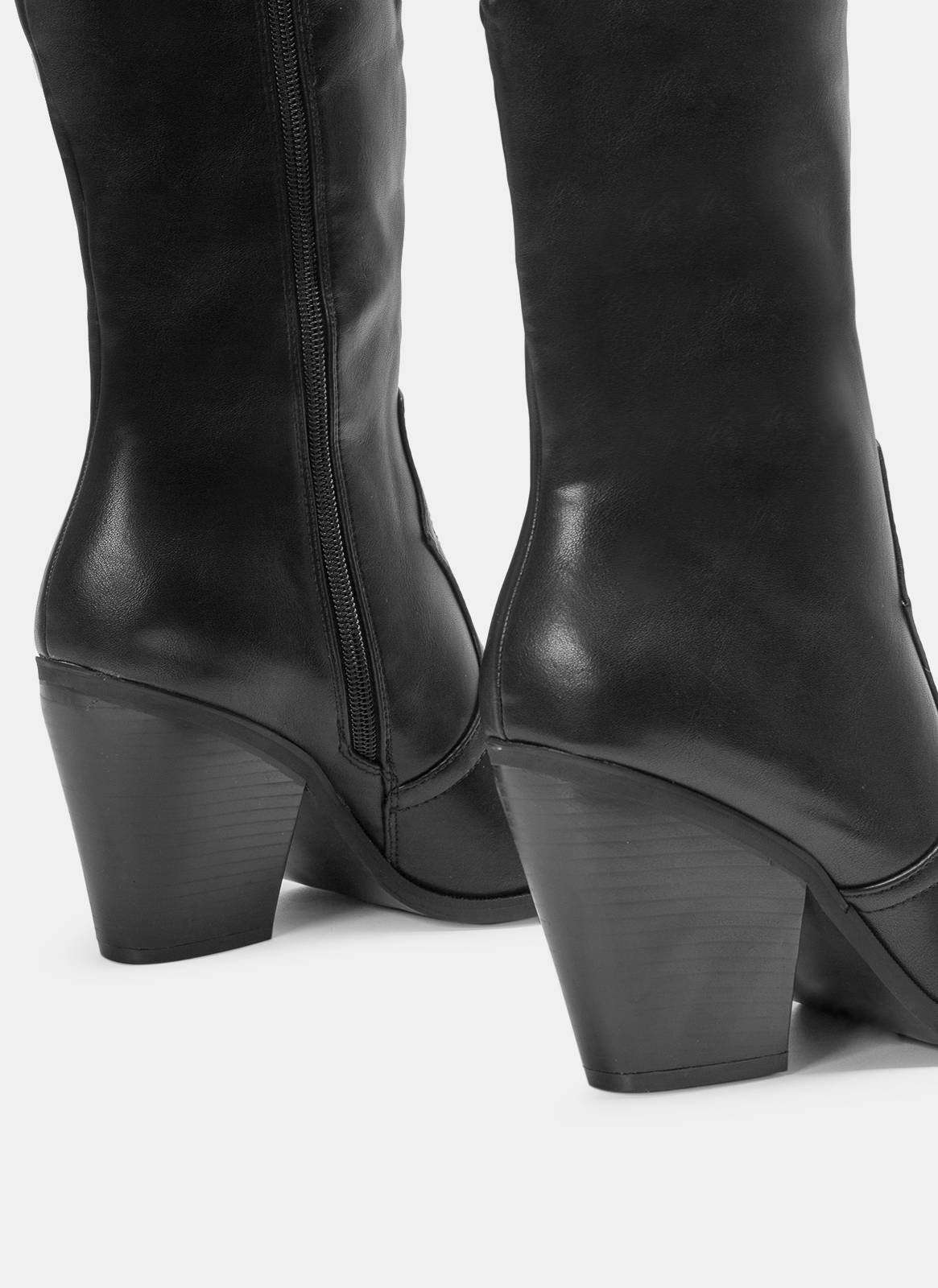 Roxy | Elegant Black High Boots for Women