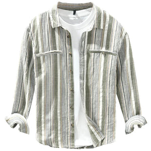 Sunset Stripe Harmony Linen Shirt