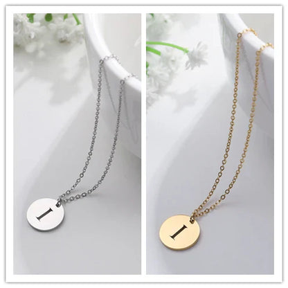 Elegant Gold Letter Pendant Necklace